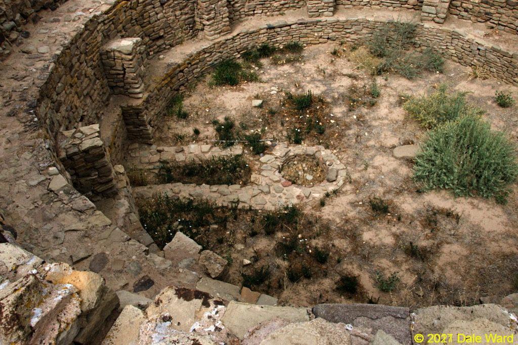 Looking into a kiva at Aztec Ruins