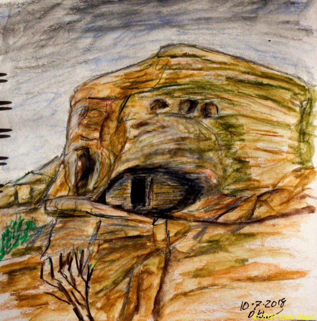 Ruins in the eye-shaped alcove
