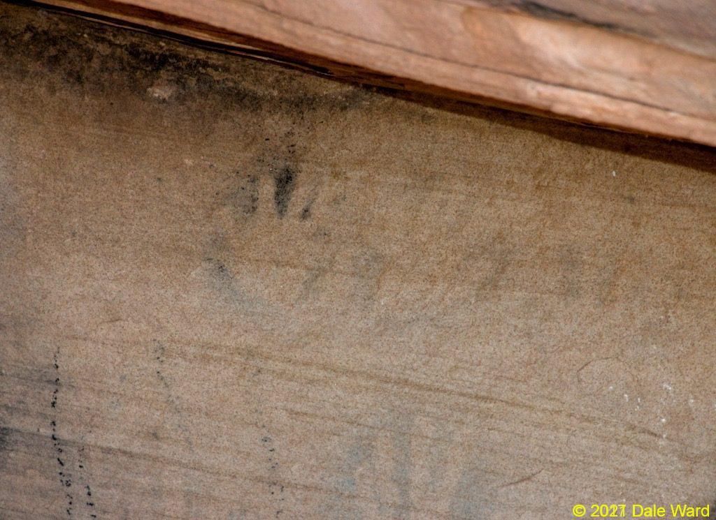 The ‘Painted Hand’ pictograph, in the ruin beneath the main tower