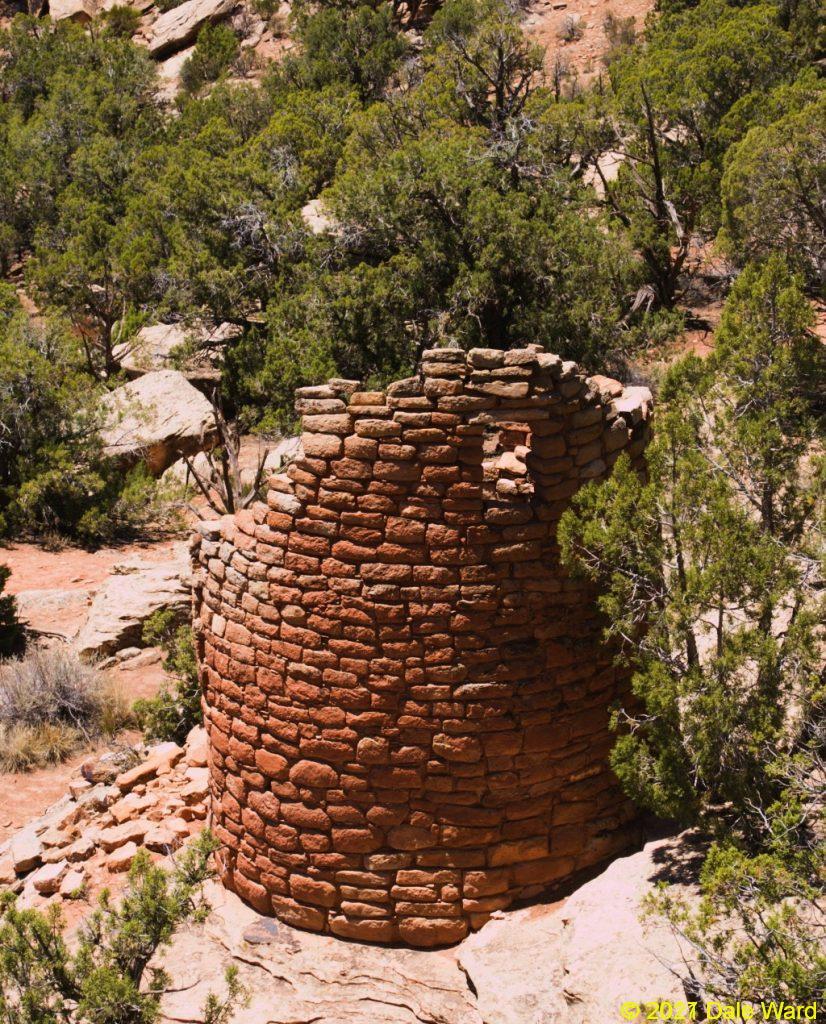 Closer view of Painted Hand Tower