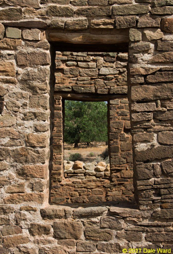 Looking through windows at Aztec Ruins