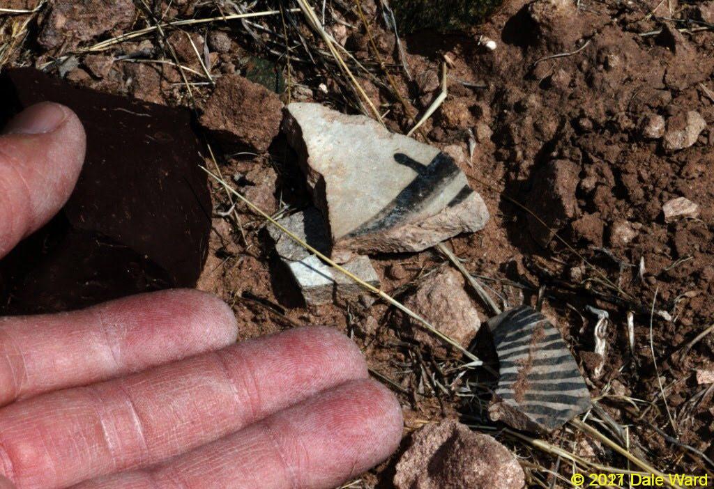 Potsherds near the ruins